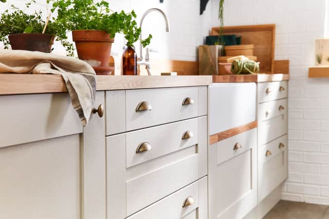 Trade old or outdated hardware in for metallic finishes, such as brass and brushed gold, to give your kitchen a sleek and modern refresh, suggests Nash.