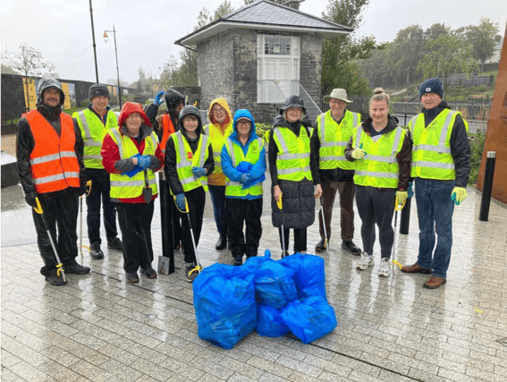 Rotary Kilkenny members take part in a recent litter clean up initiaitive in the City