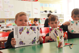 Young people taking part in workshops at Holy Child P.S. in preparation of this week's Bealtaine.
