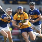 Tipperary’s Bryan O’Mara tackles Clare’s Shane O’Donnell in last weekend's game. In the background is Tipperary's Enda Heffernan. Picture: John Sheridan/Sportsfile