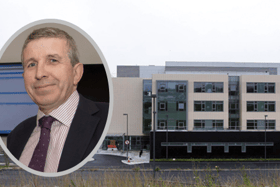 Letterkenny University Hospital and (inset) Sean Murphy. (North West Newspix)