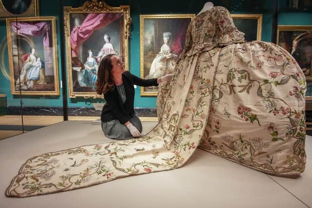 Reynolds said it was important for her to include examples of lower-class fashion in the exhibition, as well as the glitzier clothes of the upper crust.