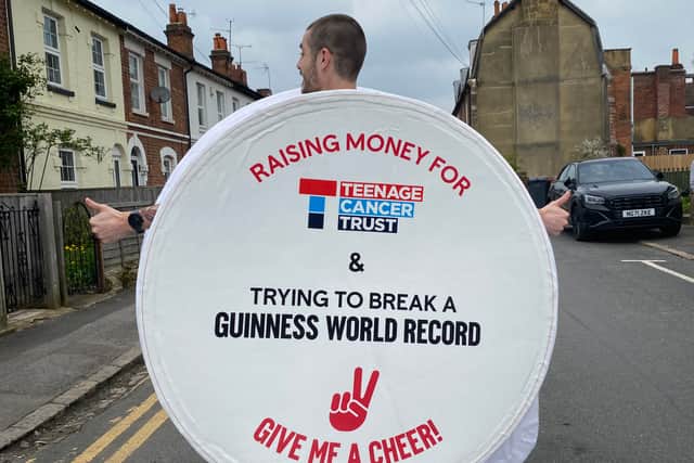 The money raised by Mr Glasscock will go towards the Teenage Cancer Trust (TCT) – a charity close to his heart. He has raised more than half of the £2,000 target so far.