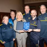 Don Boscos FC committee members pictured with the Mayor, Sandra Duffy at Friday night’s Mayoral Reception to mark the club’s 50th anniversary.