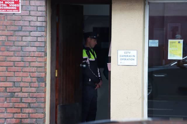 A garda at the scene of the fatal assault in Tuesday afternoon | PICTURE: Adrian Butler