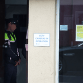 Garda at the scene of the fatal assault on the Dock Road