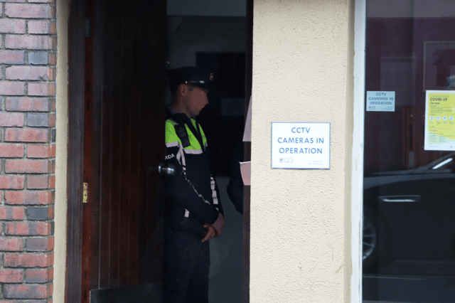 Garda at the scene of the fatal assault on the Dock Road