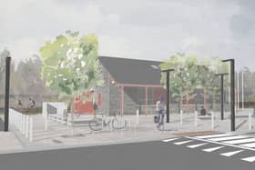 An artists impression of the completed Railway Goods Shed in Rathkeale