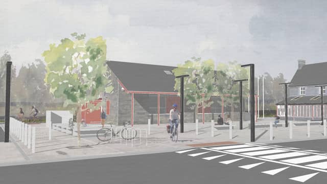 An artists impression of the completed Railway Goods Shed in Rathkeale