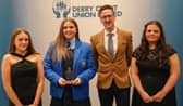 Volunteering Award Winner Emer Rabbett with Conán Doherty and DCU Youth Committee Members Zara Shiels and Abbie Doherty