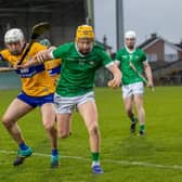 Fintan Fitzgerald wins the ball for Limerick in their Munster U20 Championship game with Clare. PICTURE: Kieran Ryan-Benson