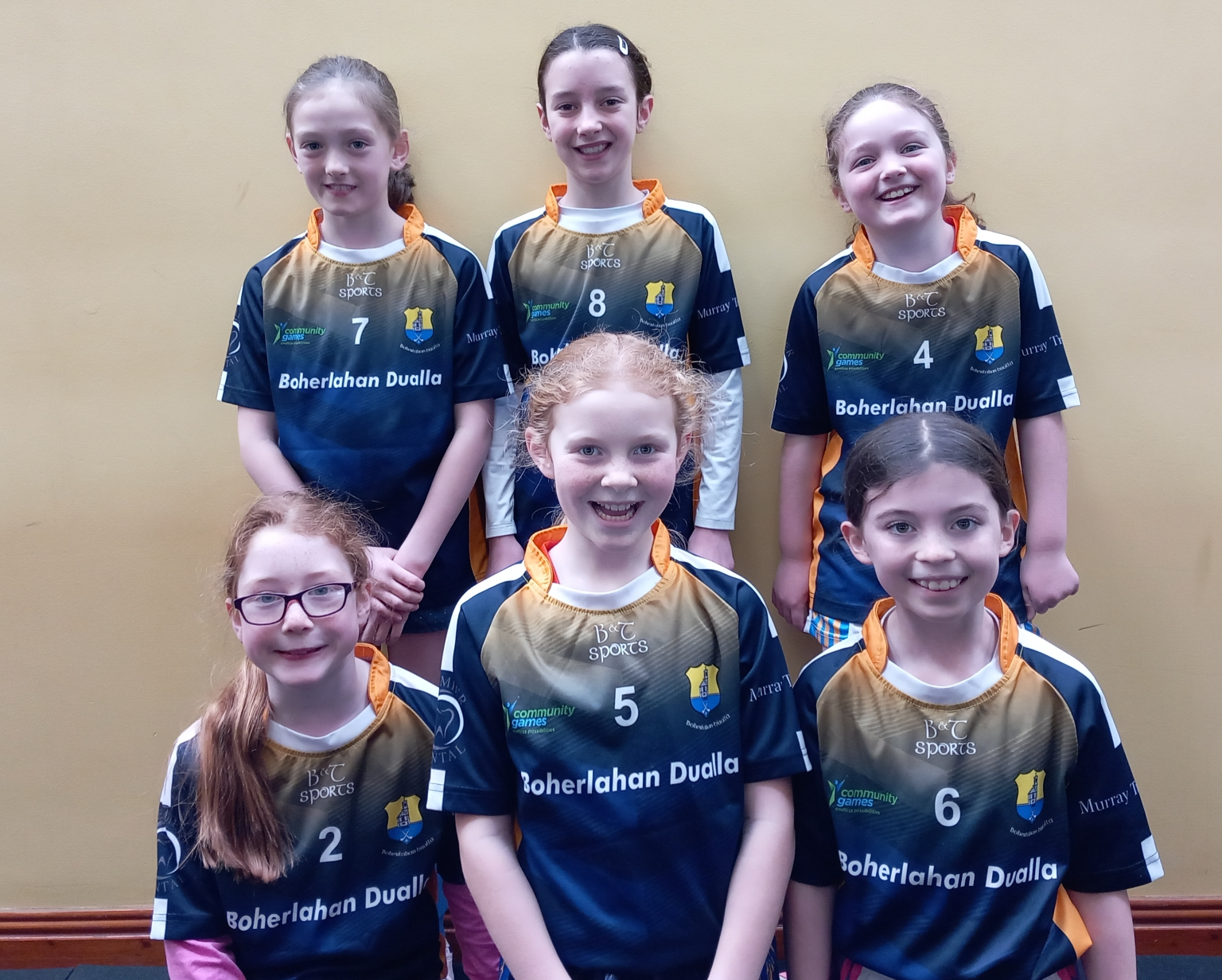 The Boherlahan/Dualla girls under 10 football team who gave a great display against Ballingarry ing the county semi-finals of the Community Games on Saturday last.