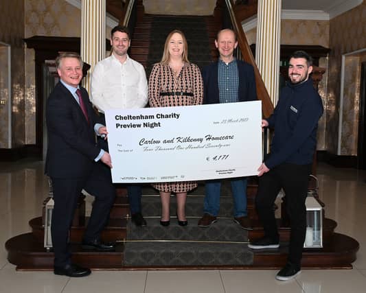 John Duggan, Struan Craig, Lyrath Estate, Orla O’Keeffe-Sutton, Lyrath Estate, Leslie Moynan, Carlow Kilkenny Homecare Team and Daniel Hussey, Matchbook Betting Exchange PICTURE: VICKY COMERFORD