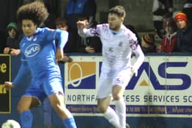 Filip Da Silva on the ball for Finn Harps. Photos: Joe Boland (North West Newspix)
