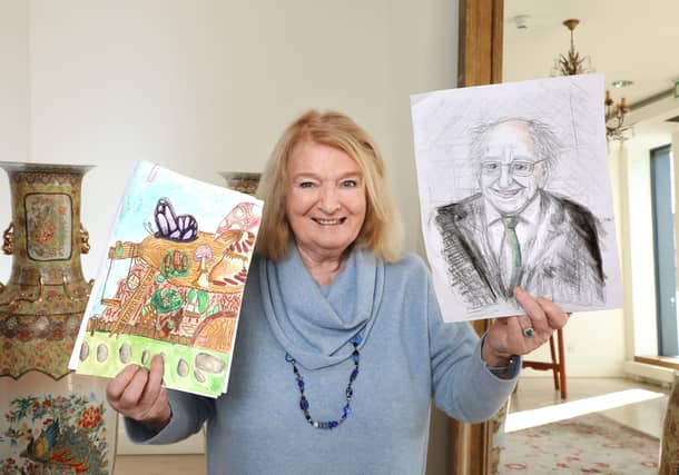 Denise Ferran with two Laois entries from Cullohill and Portlaoise