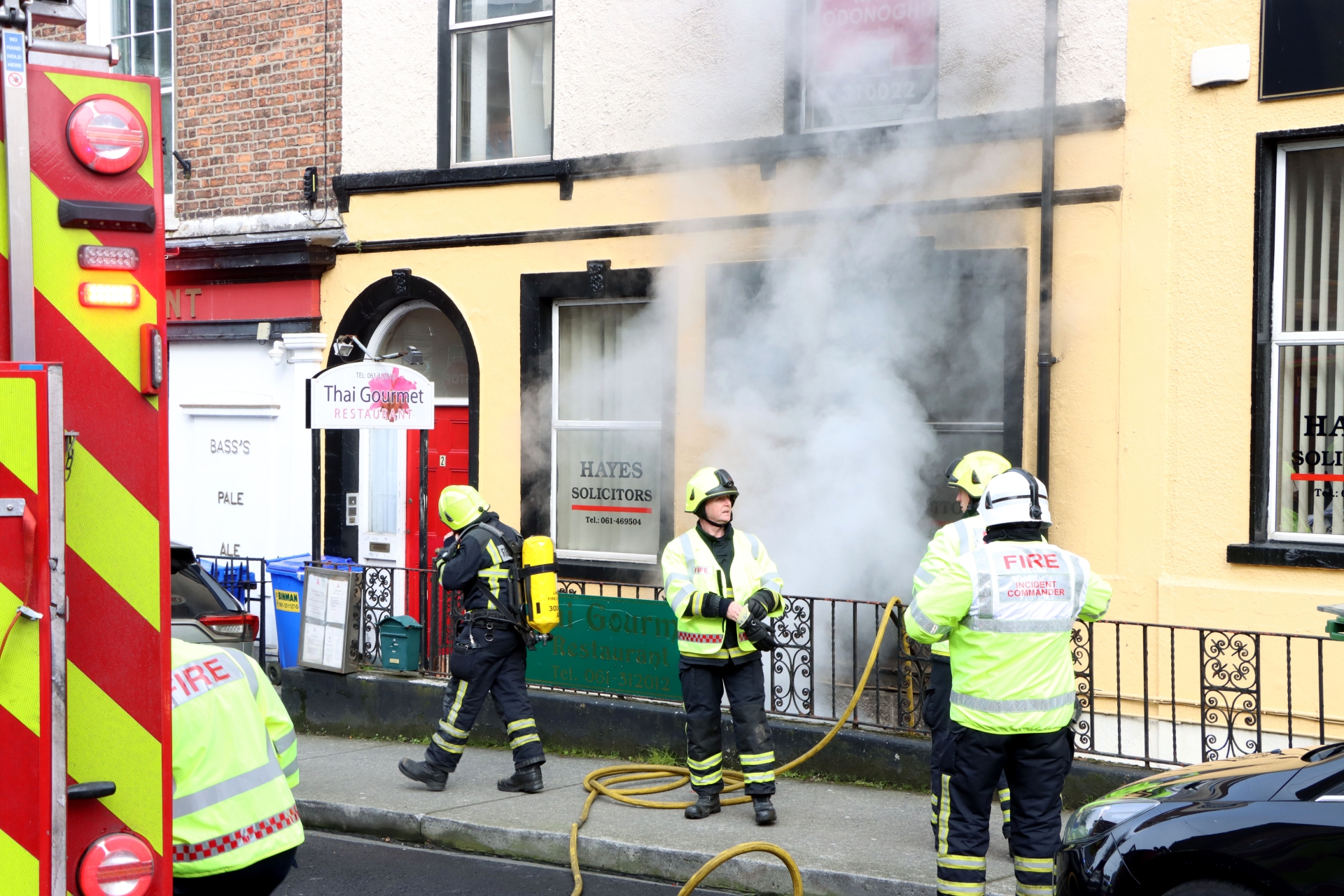 Personnel from Limerick Fire and Rescue at the scene of the fire | PICTURES: Adrian Butler