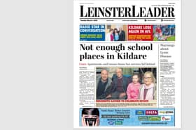 The front page of this week's Leinster Leader