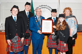 Mayor Francis Foley, Dónal McMahon, Pat O'Brien, Jake Moloney, Tara Madden, and Miriam McGrath | PICTURE: Liam Burke/Press 22