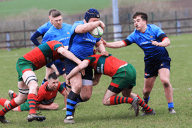 File Photo: Kilfeacle & District's Bob Purcell trying to put a hole in the opposition's defence.