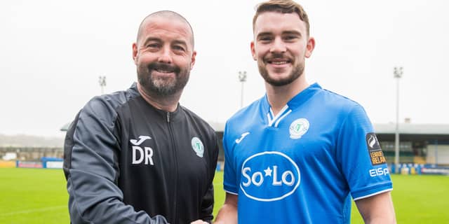 Dave Rogers welcomes Cian Lynch to Finn Park.