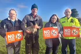 Denis Halpin and Thomas O'Connor Kildare West Wicklow IFA, Jackie Whelan Fagan (IFA regional exec) and Kildare dog warden Frank Mitchell)