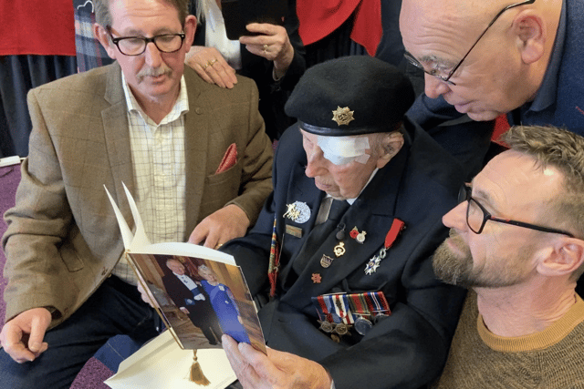 The pair celebrated their joint 100th birthday on Sunday – Mr Hobbs in Brighton and Mrs Wilson at Inspire Youth Arts in Mansfield, Nottinghamshire – surrounded by their friends and family.