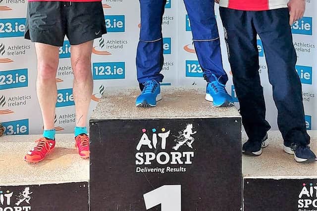North Leitrim AC's Susanne O'Beirne picked up another national gold in the walk when she won the W45 event in a time of 19.09.99.
