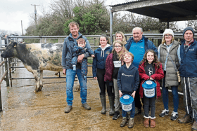 Bucket collection: Friends and family of Richard and Michelle Collins raising funds for Milford at Newport Mart | PICTURE: Brendan Gleeson