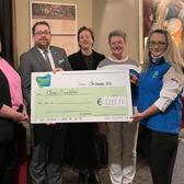 Staff members from the Strand Hotel pictured with representatives from Cliona's Foundation