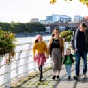 The Ruttle family exploring the sights and sounds of Limerick’s Three Bridges walk, along the city's iconic riverside loop - Picture: Paul Corey