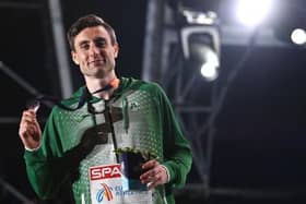 Joe English receives the 2022 Donegal Sports Star of the Year Award. Photo: Joe Boland (North West Newspix)