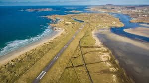 The stunning approach to Donegal Airport - financial support via a PSO is critical to its future