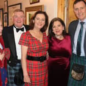 Deirdre McGlone and friends celebrating Burn's Night at Harvey's Point
