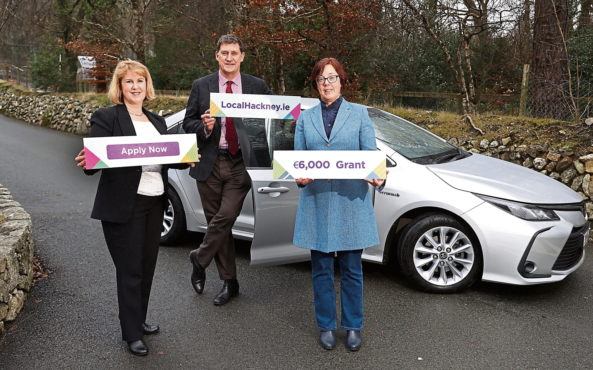 Minister for Transport Eamon Ryan TD, NTA CEO Anne Graham, right and Wendy Thompson, Director of Public Transport Regulation Picture: Julien Behal Photography