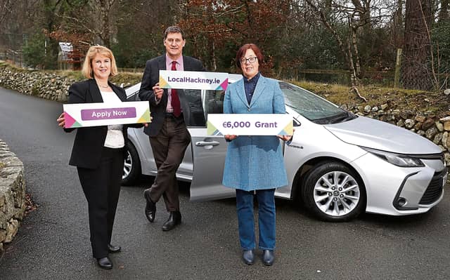 Minister for Transport Eamon Ryan TD, NTA CEO Anne Graham, right and Wendy Thompson, Director of Public Transport Regulation Picture: Julien Behal Photography