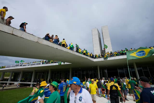 Almost from the moment the images of destruction were broadcast to the world, Democrats voiced concern about Mr Bolsonaro’s continued presence on US soil, drawing parallels between the rampage in Brazil and the January 6 2020 insurrection by allies of Donald Trump who stormed the Capitol to try to overturn the US presidential election results.