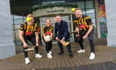 Pictured launching the charity appeal were Mikey Butler, Sinead Brennan, Paul Beehan and Aidan Forgarty. PICTURES DYLAN VAUGHAN