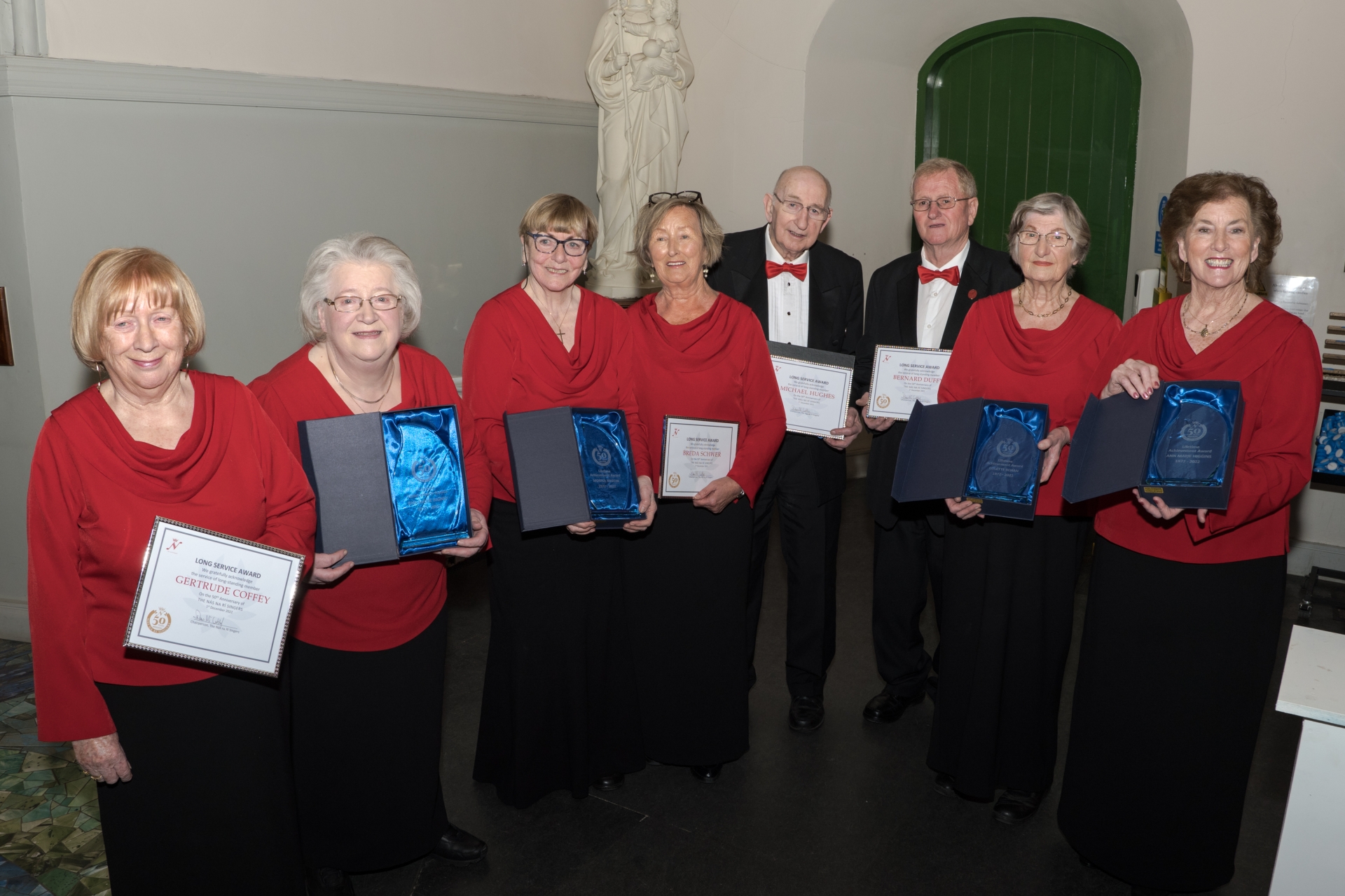 Gertrude Coffey, Anne Marie Rigney, Monica Martin, Breda Schwer, Michael Hughes, Bernard Duffy, Colette Behan, Anne Marie Higgins
