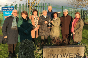 Presentation of the Sullivan Cup to residents of Ivowen estate in Kilsheelan. The Sullivan Cup is awarded annually by Kilsheelan Tidy Towns to the most improved estate or property