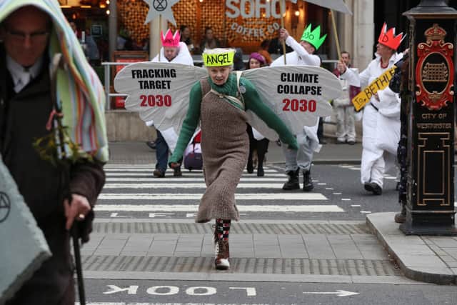 Protesting fracking…