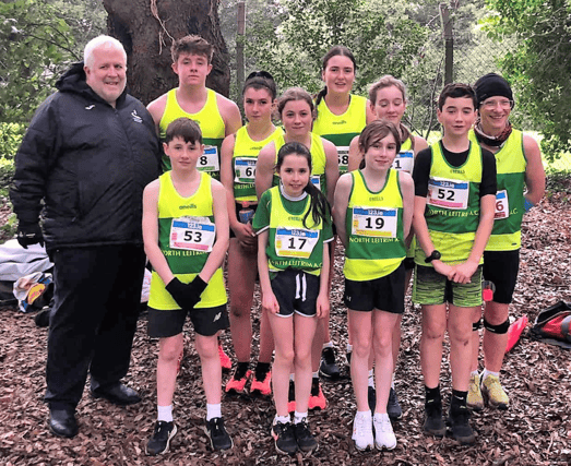 Athletics Ireland President John Cronin pictured with members of North Leitrim AC who took part in last Sunday's 123.ie National Race Walk Championships in St Anne’s Park, Dublin