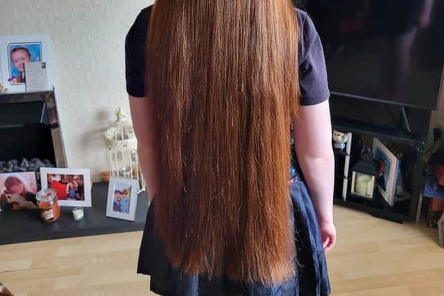 It's the second time the 12-year-old, who is starting her second year at Thornhill College, has had her striking auburn hair cut off for the charity, having first done it four years ago when she was aged just eight.