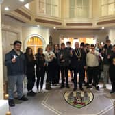 Members of Kilkenny's Youthreach with Mayor David Fitzgerald