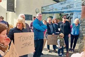 Staff employed at Bunratty Castle staged a demonstration outside the premises
