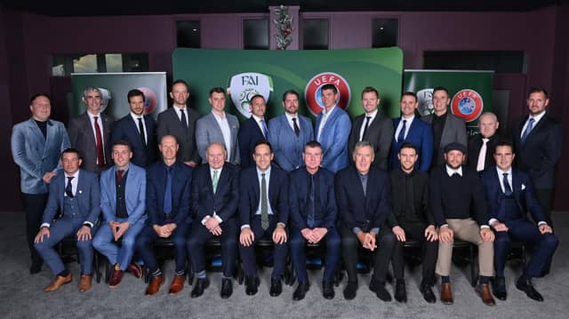 The Uefa Pro Licence graduates in Dublin, with Jim McMcGuinness, back row, second from right