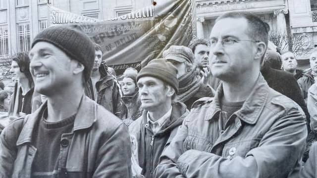 Stephen Gargan (right) with friend Jim Keys.