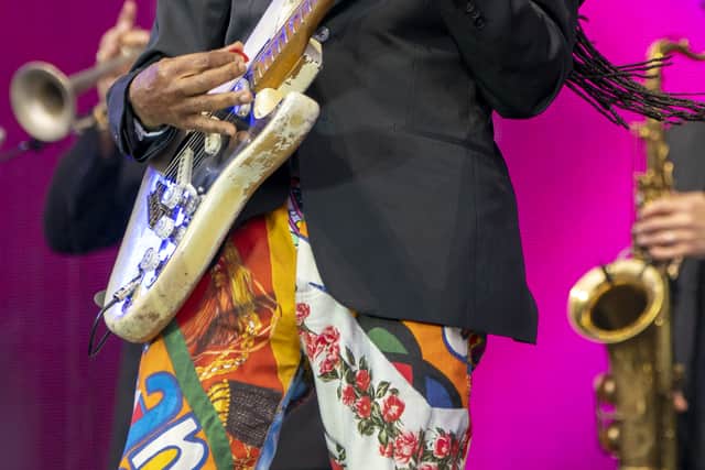 Chic frontman and chairman of the Songwriters Hall of Fame Nile Rodgers was recognised with the lifetime achievement award on the night.