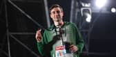 ark English of Ireland with his bronze medal after finishing third in the Men's 800m final. Photo: David Fitzgerald/Sportsfile