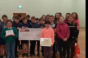 Maya Coffey pictured with her presentation at Johnswell Youth Club