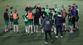 Mike Phelan talking to youngsters during the coaching session at Leafair on Tuesday night. Pic by Tom Heaney, nwpresspics